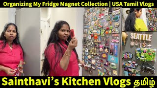Organizing My Fridge Magnet Collection | USA Tamil Vlogs