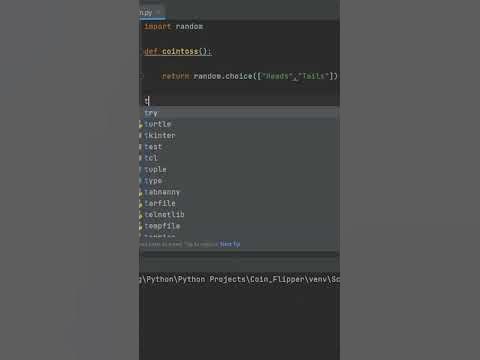 How To Make A Coin Flipper In Python | 5 Min Project | Easy Project | 5 ...