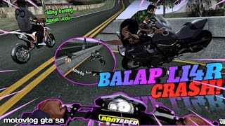 CBR250RR CRASH BALAP LI4R DI ANTASARI‼️TEW4S TERKAPAR-Motovlog gta sa🇮🇩
