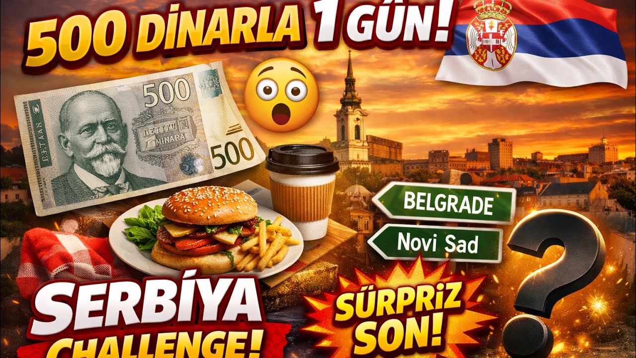 500 DİNARLA 1 GÜN ☀️ | Serbiyada Sürpriz Sonlu Challenge 🇷🇸 | Biz Beləyik Vlog