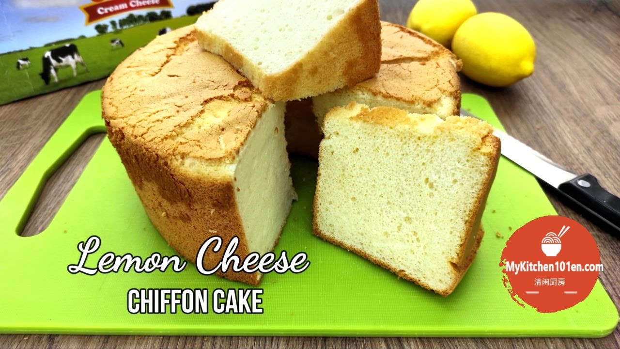 Lemon Cheese Chiffon Cake | MyKitchen101en