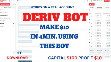 DERIV BOT - How to make money with DERIV BOT/BINARY BOT  for small account