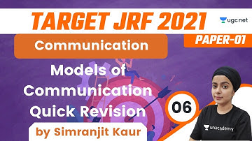 10:00 AM- Target JRF 2021 | Communication by Simranjit Kaur | Models of Communication Quick Revision