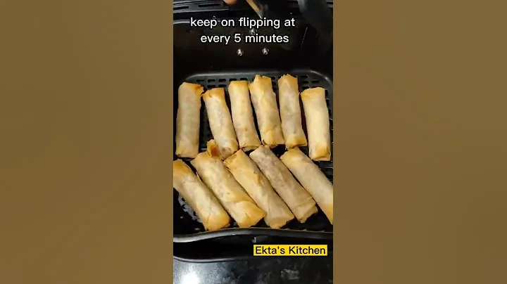 spring rolls recipe vegetarian air fryer #shorts @EktasKitchen