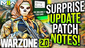 WARZONE 2: New SURPRISE UPDATE PATCH NOTES & Changes! (MW2 New Update)