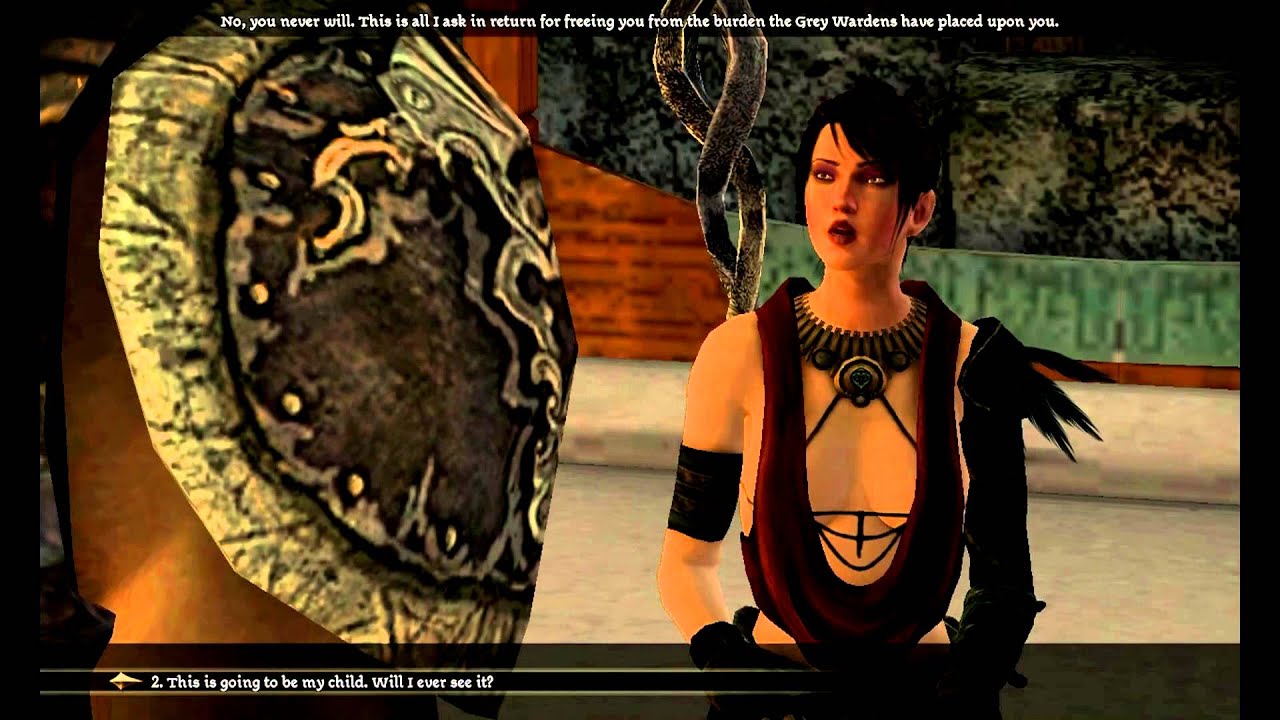 Morrigan playing with her Alistair Doll - Dragon Age: Origins