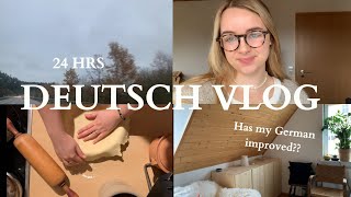 German VLOG | speaking only German for 24 hours (w/ subtitles)