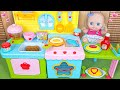 Satisfying with unboxing cute kitchen cooking playset toys review  asmr