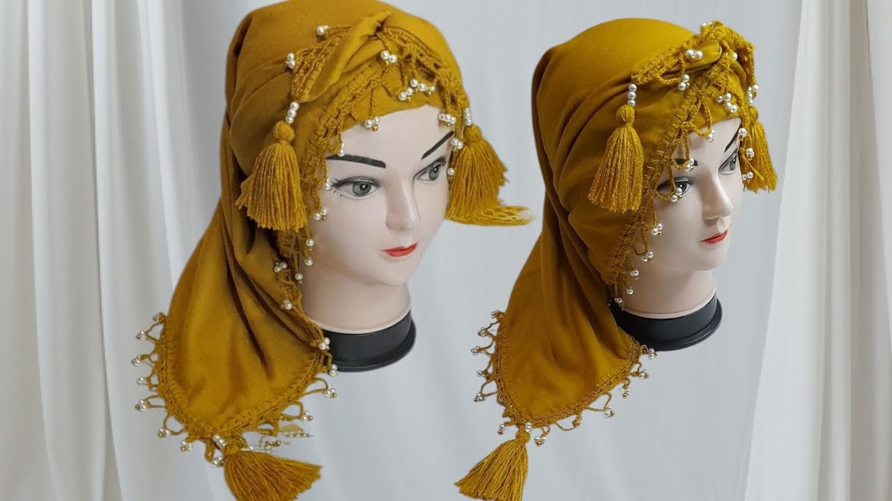 مشروع ناجح لربات البيوت . زيف د حياتي مثلث بالكروشي مزين بالعقيق والشوشات.