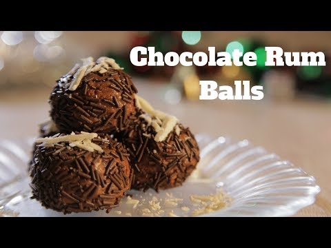 Rum Balls Recipe - No Bake Chocolate Rum Balls - Valentine's Special Chocolate Recipe