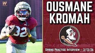 Ousmane Kromah Spring Practice Interview 3-13-26 | FSU Football | Florida State Football | Warchant