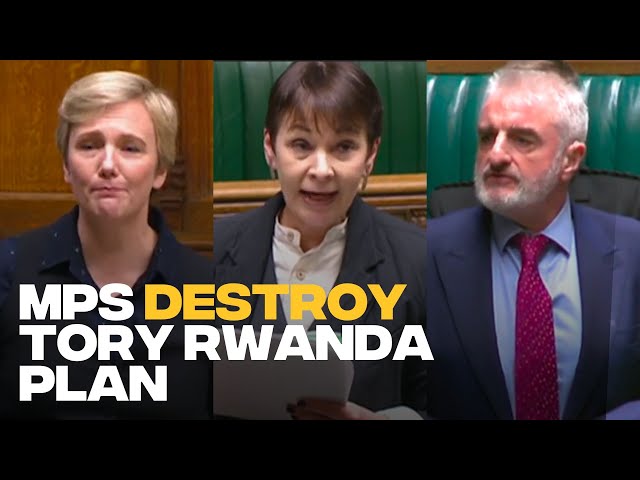Just MPs slating Tories' unlawful Rwanda plan class=
