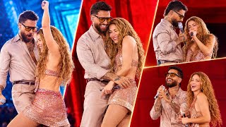 Shakira y Maluma cantando Agua en vivo en Madrid