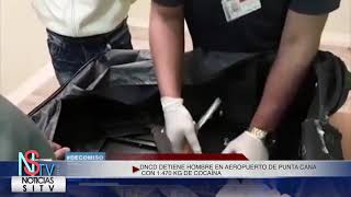 DNCD DETIENE HOMBRE EN AEROPUERTO DE PUNTA CANA  CON 1 470 KG DE COCAÍNA