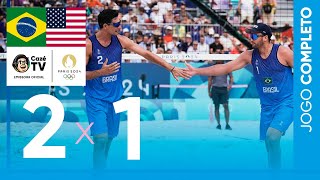 Thumbnail for JOGO COMPLETO: BRASIL X EUA | VÔLEI DE PRAIA MASCULINO | 3ª RODADA | OLIMPÍADAS PARIS 2024