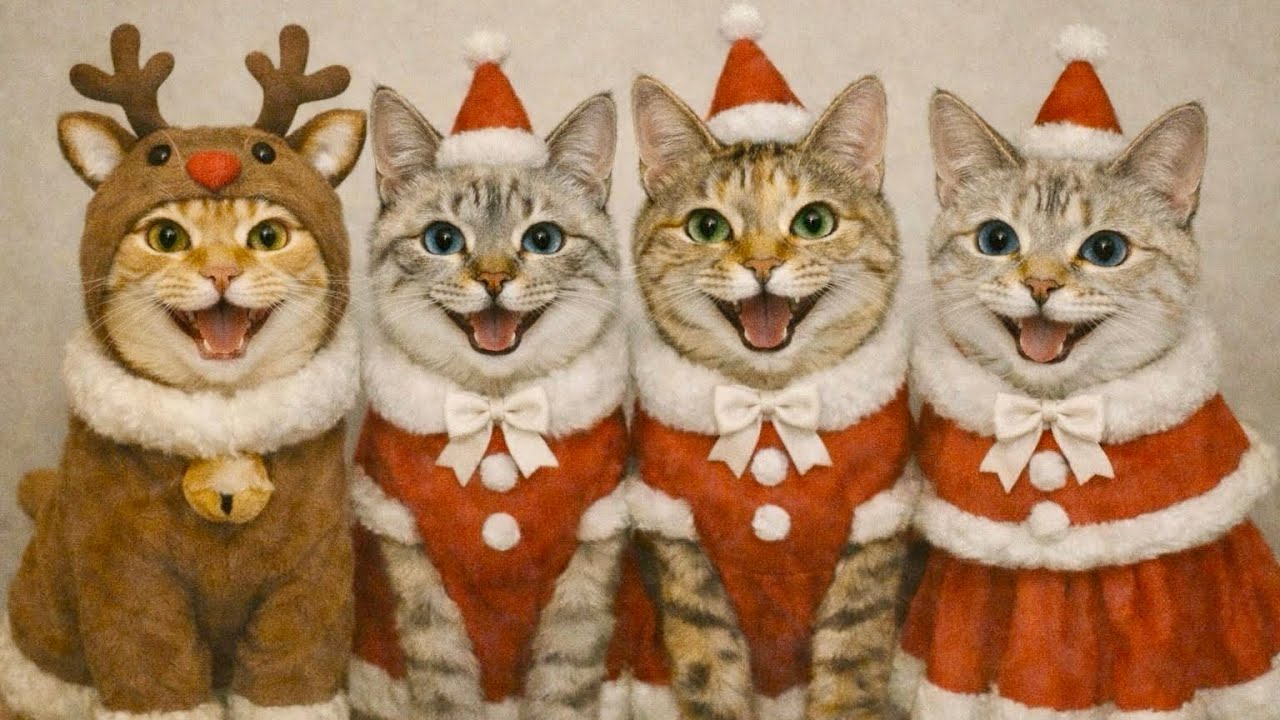 【40代と猫9匹との暮らし🎄】猫とわたしの ちょっと嬉しい時間/3姉妹の4歳のお祝い🐱🐱🐱🎂