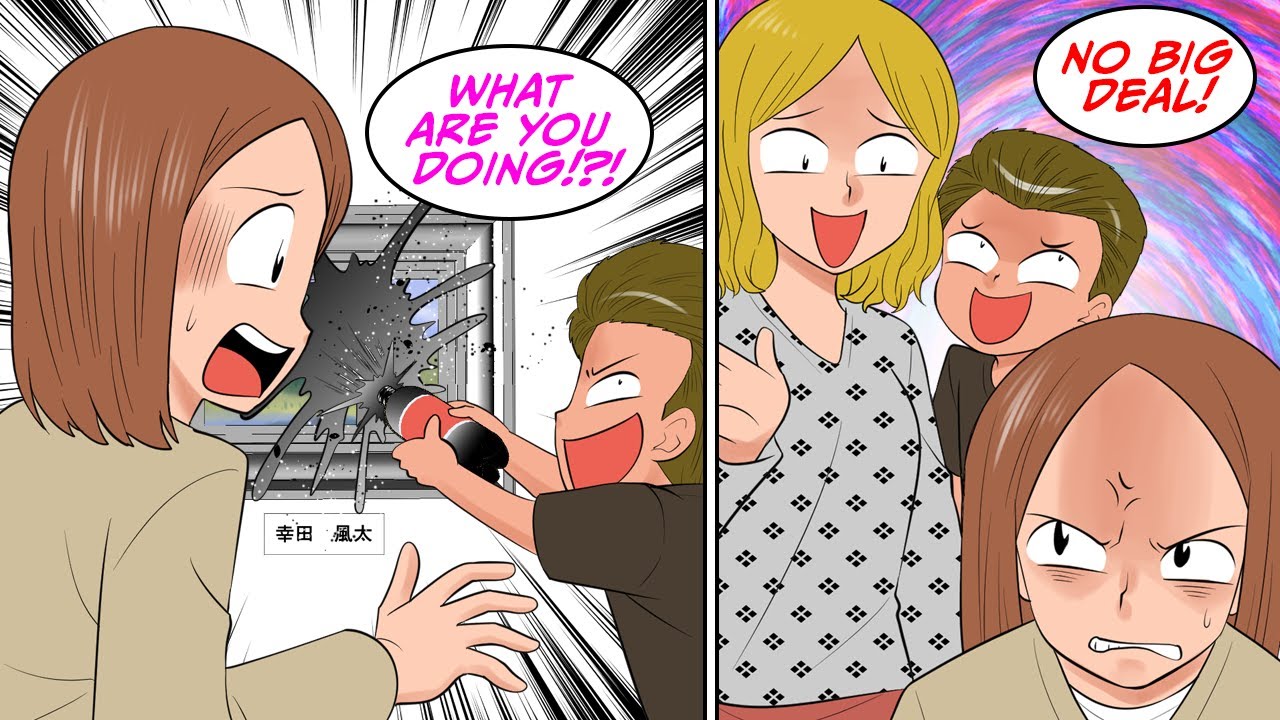 The crazy mother ruined my child's painting at the exhibition because she was jealous [Manga Dub]