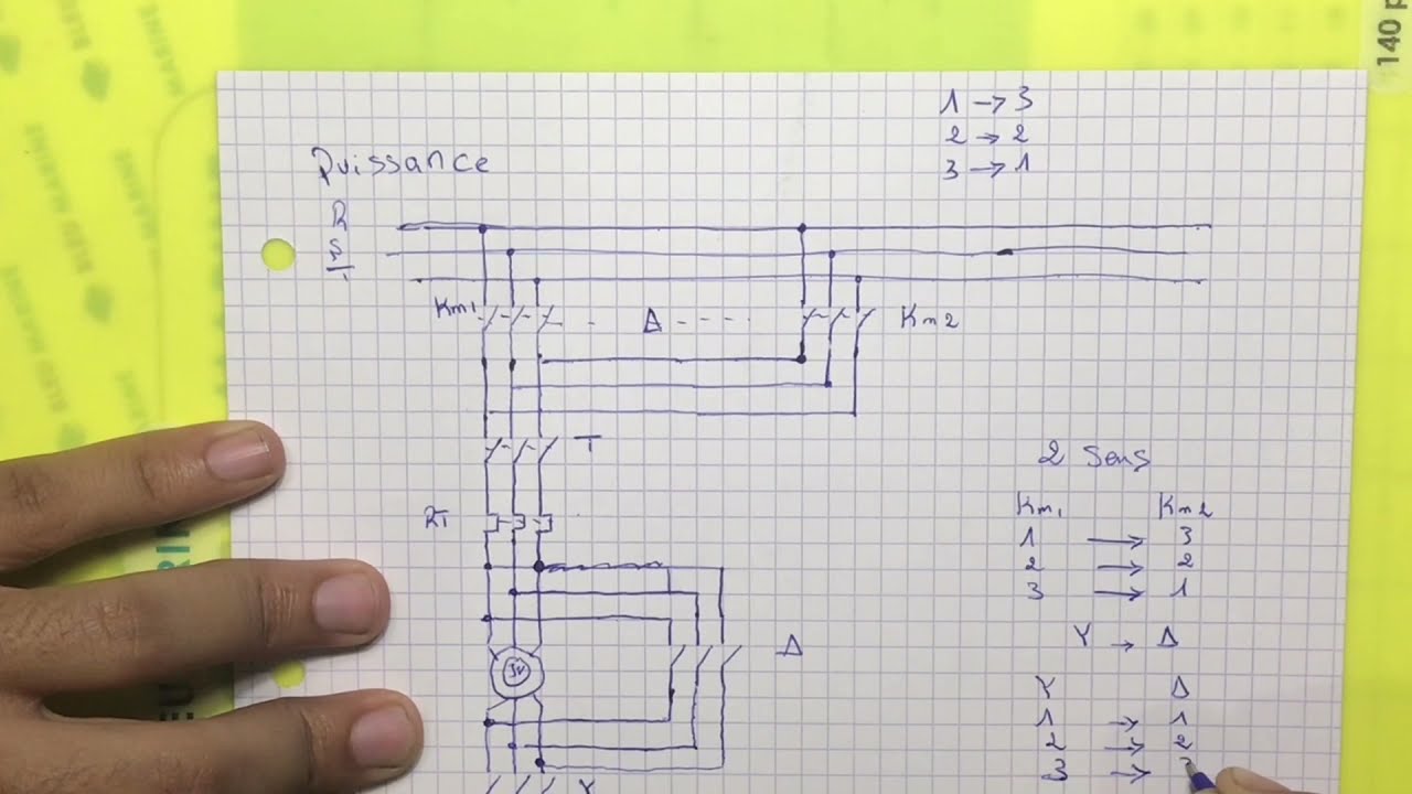 Démarrage 2 sens étoile triangle d'un moteur asynchrone 3phasé YouTube — free download