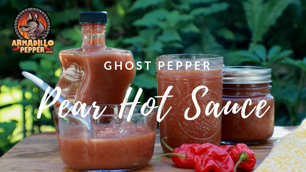 Homemade Ghost Pepper Hot Sauce Recipe with Pears YouTube