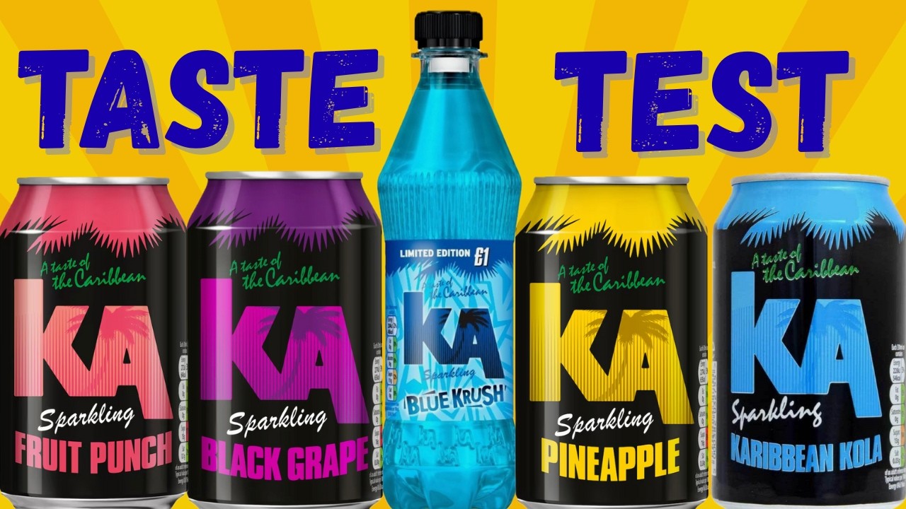 KA Caribbean Sparkling Drinks 🥤Blue Krush | Fruit Punch | Black Grape | Karibbean Kola | Pineapple