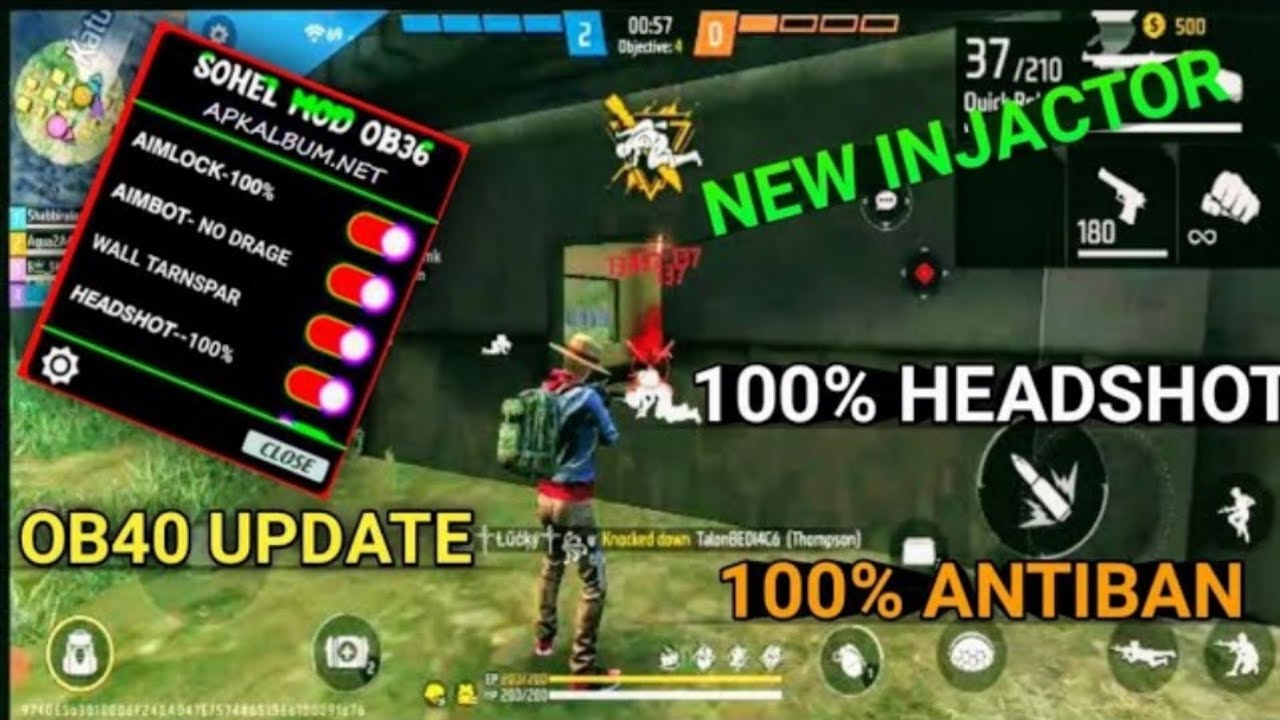OB39 Update Free fire Max Injector Hack😱 Auto Headshot No Restart Hack😱