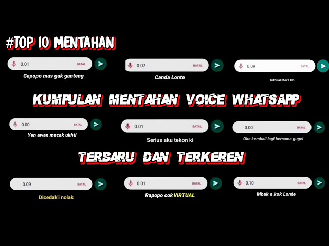 Kumpulan Mentahan Voice Note WhatsApp || Terbaru!! class=