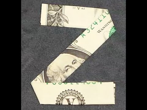 Fold Origami Dollar Bill Alphabet Letter Z - YouTube