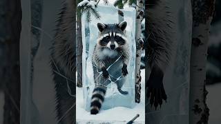 “Ice Trap Rescue – Raccoon Saved Just in Time!”#short#resque #ai