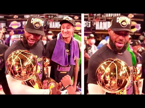 LeBron James Talks To Larry O'Brien Trophy "You Cheated On Me" After Championship With Lakers