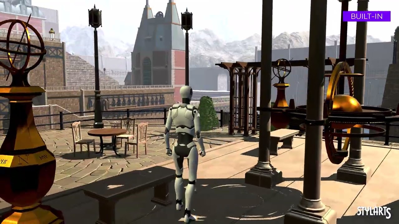 Stylized Steampunk City, video preview 21