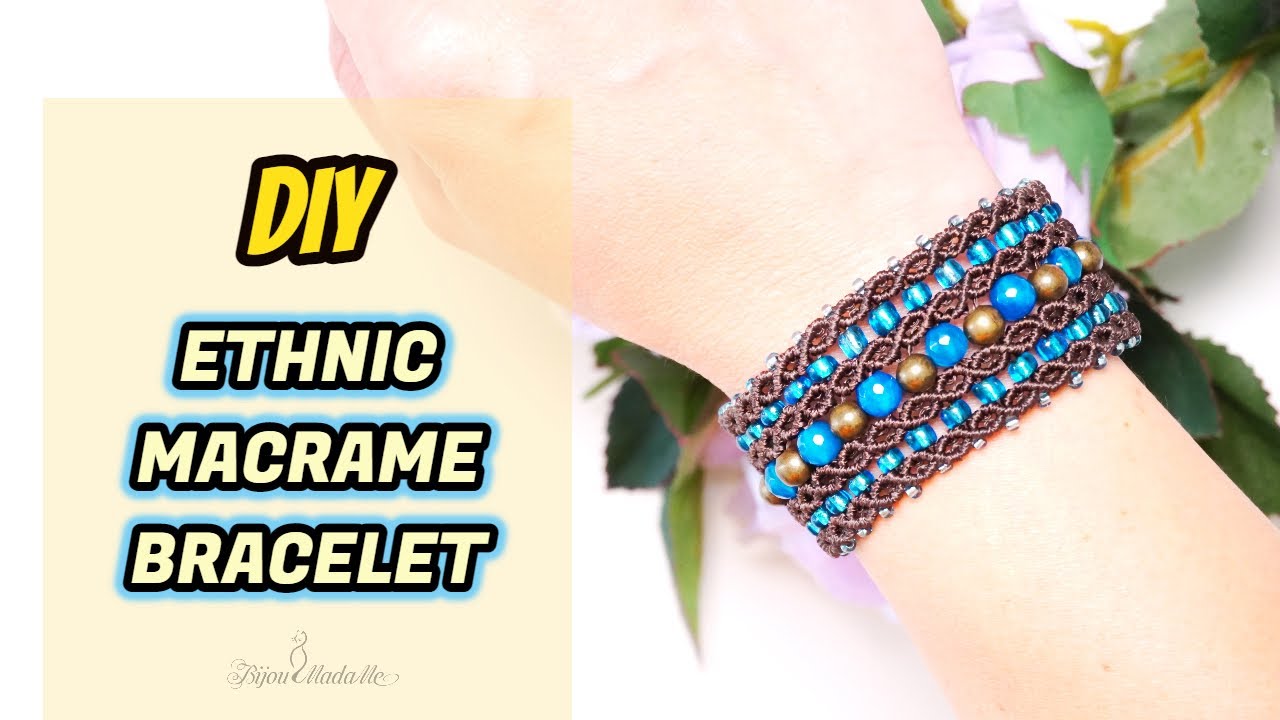 Macrame Bracelet with gemstones