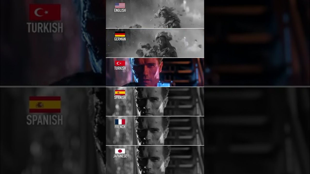 "Hasta La Vista Baby” in different languages shorts terminator YouTube