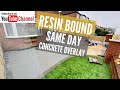 Resin driveway overlay on a concrete driveway in Silver Grey - Time Lapse