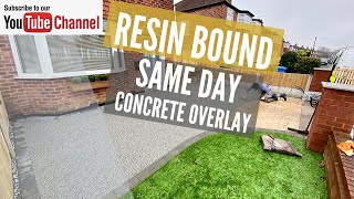 Resin driveway overlay on a concrete driveway in Silver Grey - Time Lapse