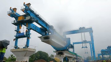 First Full Span Box Girder Launched Through Full Span Launching Gantry in Maharashtra