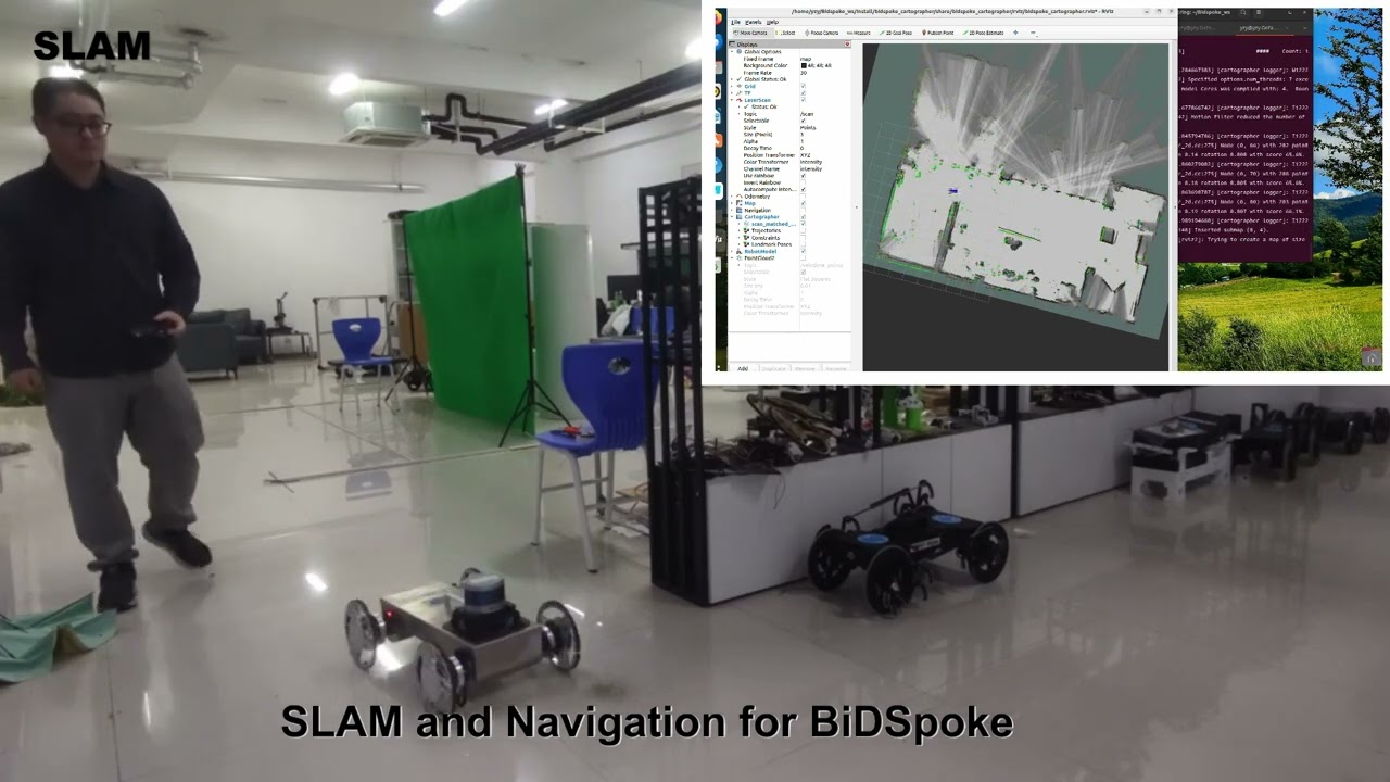 SLAM and Navigation for BiDSpoke