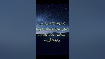 اعملوا آل داوود شكرا وقليل من عبادي الشكور / للشيخ نعمة الحسان / سورة سبأ