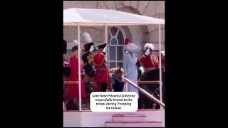 Love how Princess Catherine respectfully bowed to the troops during Trooping the Colour.