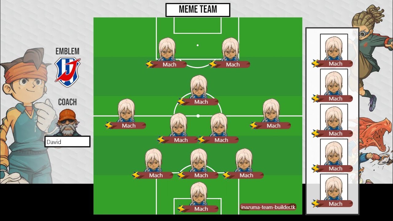 team-builder-mi-11-ideal-de-inazuma-eleven-ft-angeloco-x-youtube