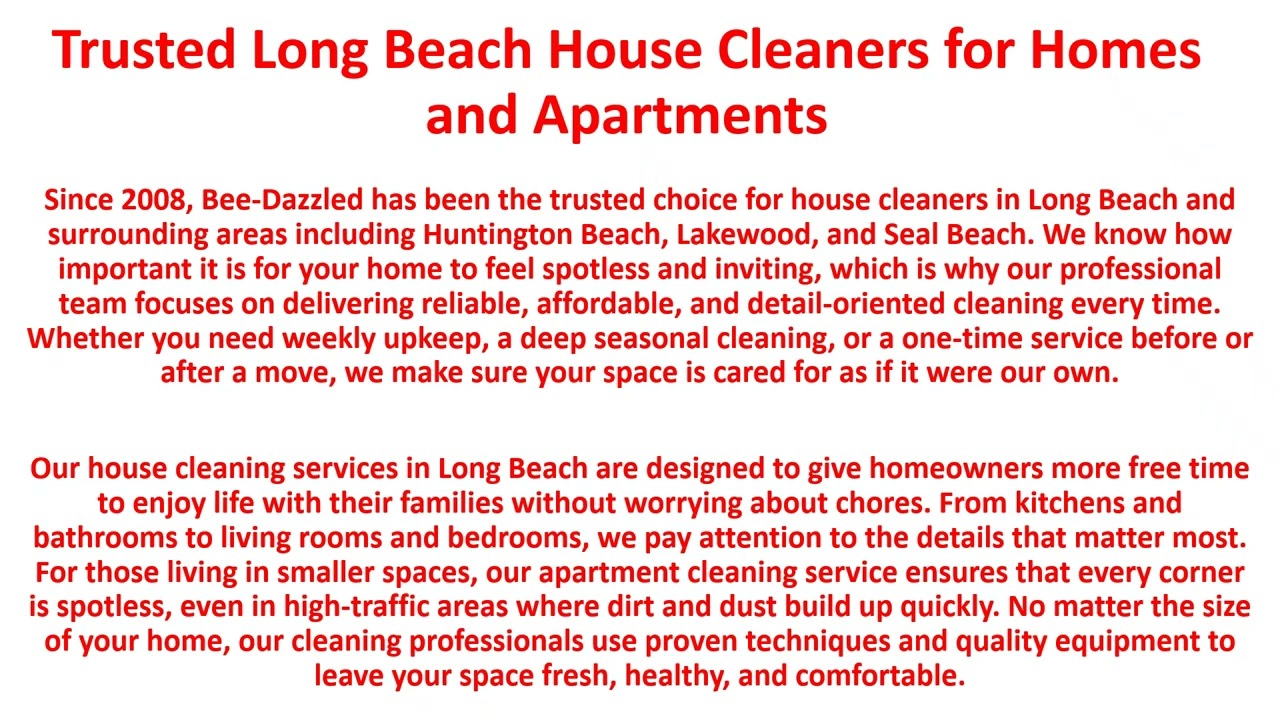 ⁣Bee-Dazzled Cleaning Service - Local House Cleaners in Long Beach, CA