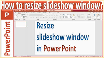 How to resize the slideshow window in PowerPoint | Tech Knowledge Tutor