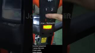 Noblelift Service  PTE15N  error code20