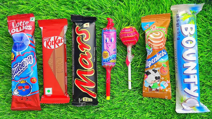 Satisfying video Asmr lollipops candy unboxing video Asmr opening video and chocolate gummy candy