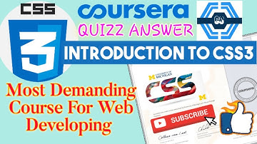 Introduction to CSS3 || Week 1 Quiz Answers || Coursera
