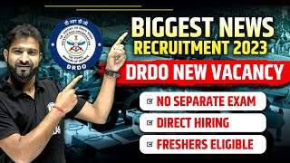 DRDO Recruitment 2023 Notification | Scientist B Recruitment 2023 | Freshers Eligible | Biggest News