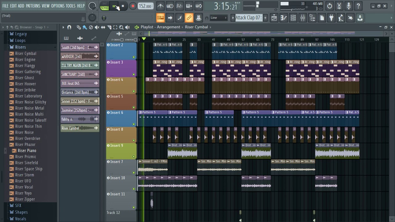 FabbyBeatz Mid tempo trap beat titled 'Feeling'