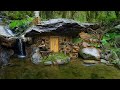 I Spent 30 Days Carving A Massive Stone To Build A Warm Shelter for Survival in the Rain Forest