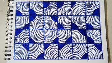 Day 13 of 100 days Blue Color Zentangle Pattern Challenge|| #zentangle #art #doodle @ArtCraftBlissAR