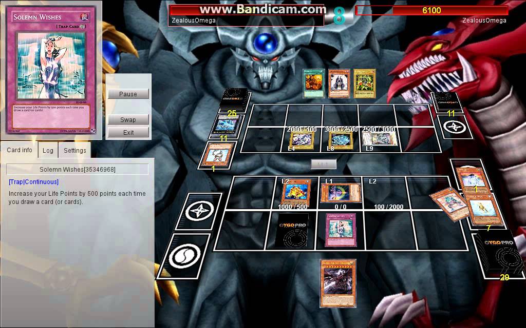 Ygo Pro Duel 1 Egyptian God Deck Vs Blue Eyes