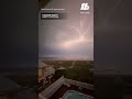 Wild lightning at Holden Beach in North Carolina